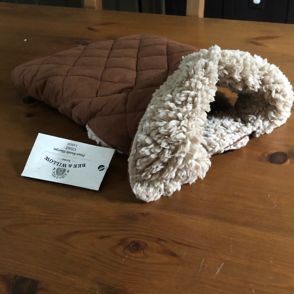 Faux Suede and Sherpa Dog Jacket